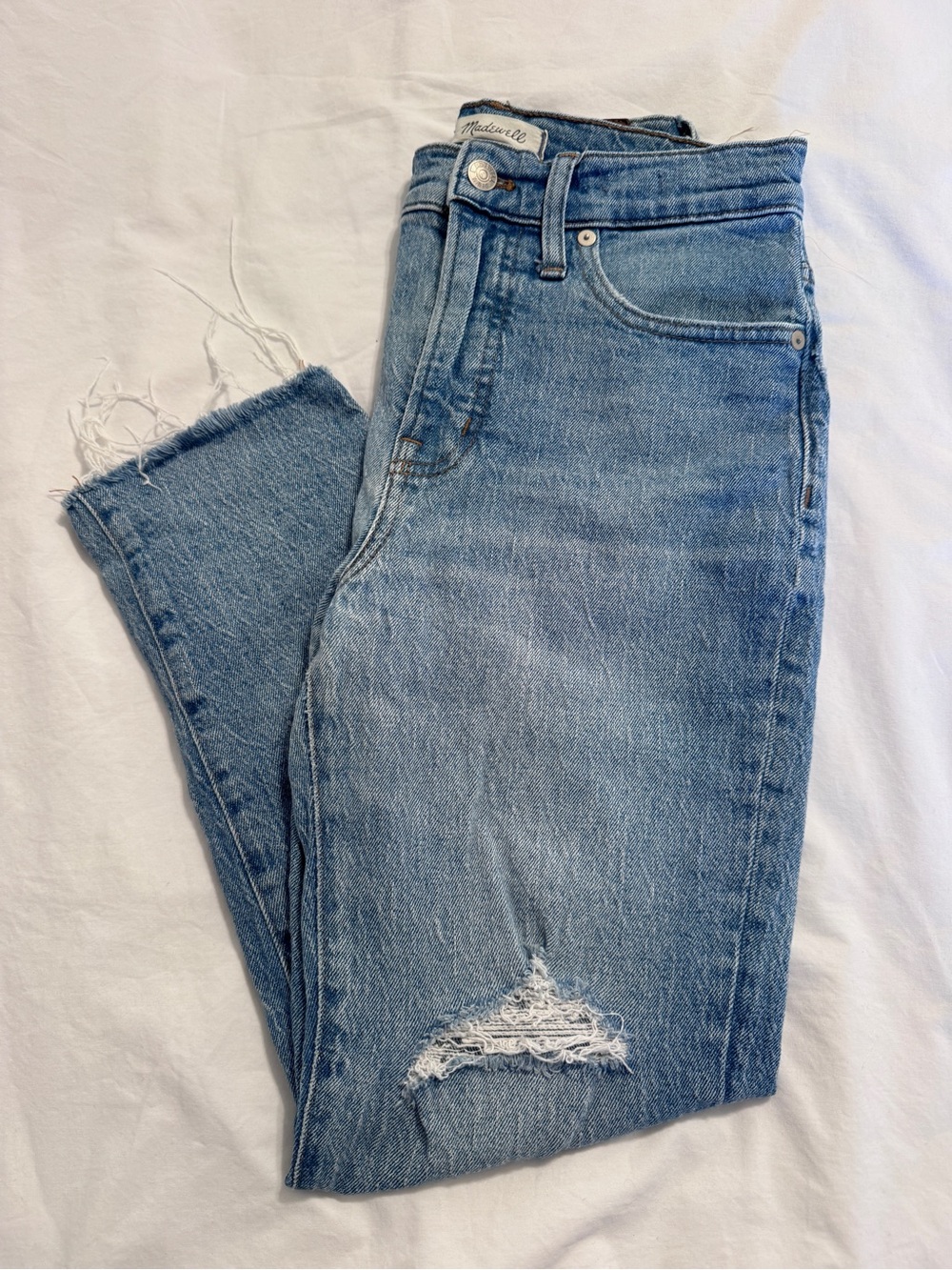 Women’s Madewell petite vintage crop jeans. Like new.